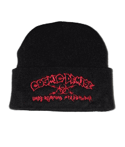 BARBWIRE BEANIE [ Black / Red ]